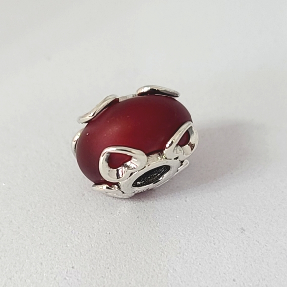 BOGO! Bundle to get the discount!! 925 Silver Frosted Murano Charm Fits Pandora - Picture 3 of 4